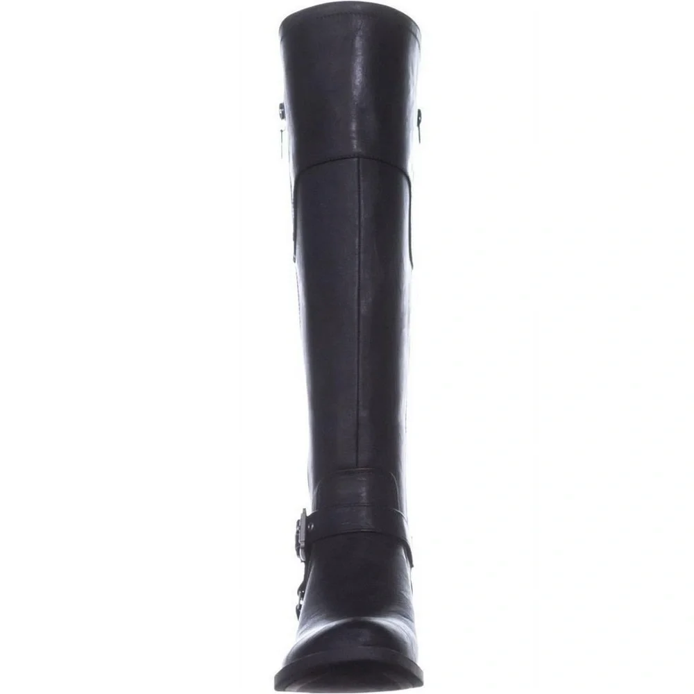G by Guess Size 51/2 Black Womens Harson Faux Leather Riding Over-The-Knee Boots